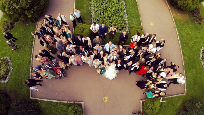 Ciekawe fotografie ślubne z drona